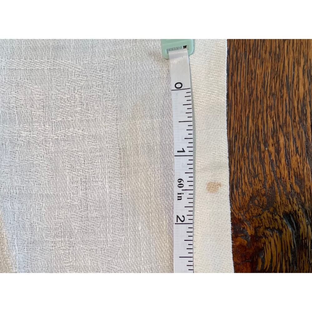 Vintage Ivory / Cream Cotton Square Napkins, Floral, Pointelle Trim, Set of 5 - Picture 8 of 8